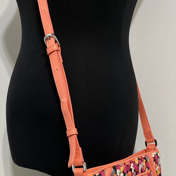 Vera Bradley Handbag Trimmed Trapeze Crossbody Purse Pixie Confetti Zip Top - Picture 5 of 8